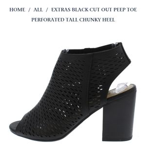 Chunky heel open toe